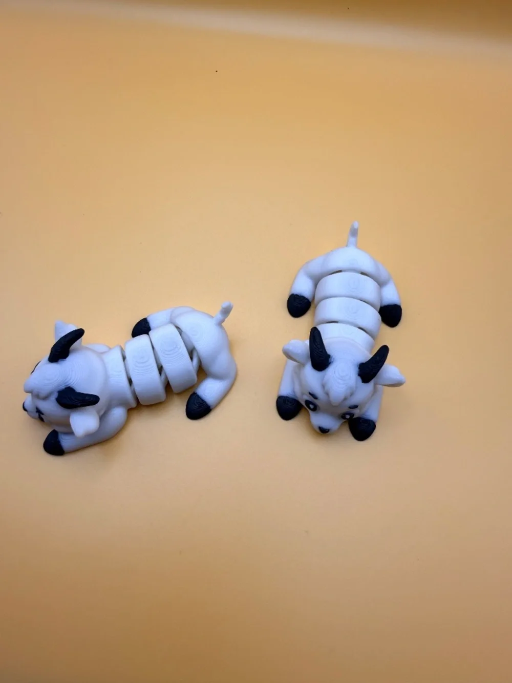 Cute Articulated Goat 3D Printed Flexible Figure Keychain Ready